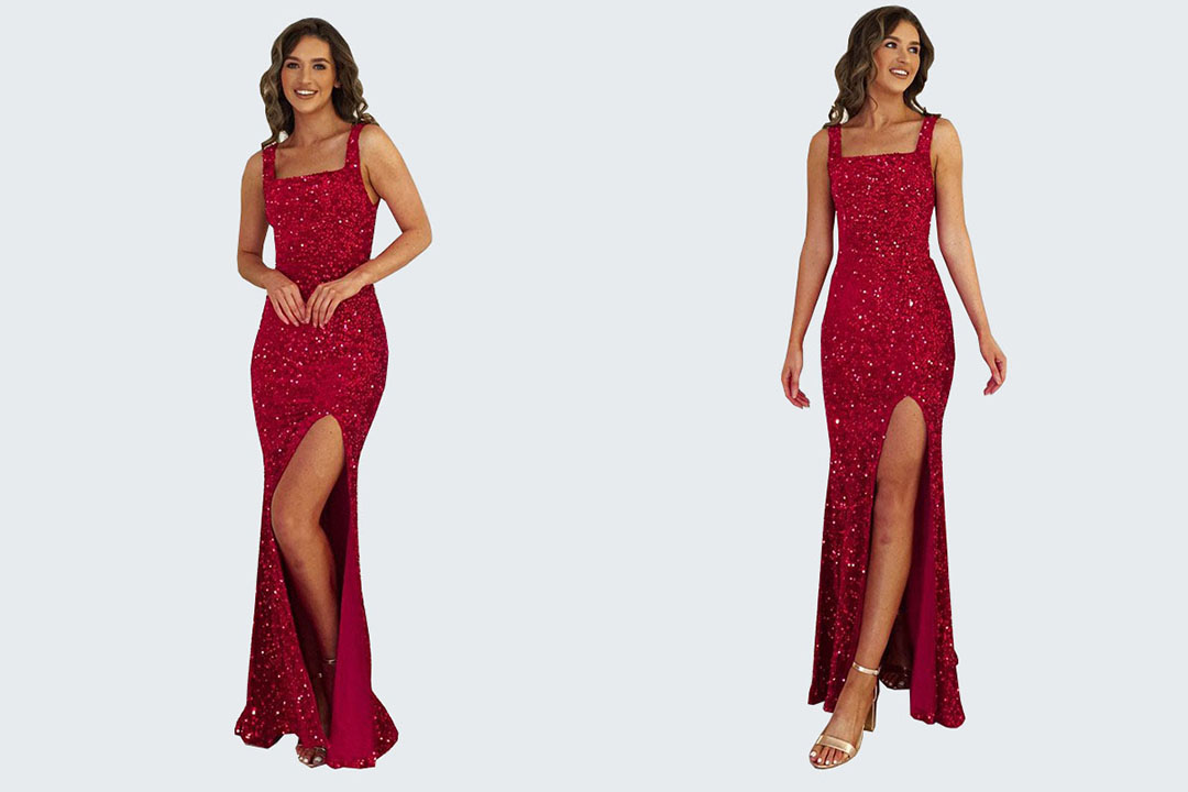 Cheap Velvet Sequin Prom Dresses UK