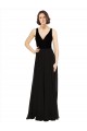 Cheap Stretch Velvet and Chiffon Prom Dress with V-Neckline UK