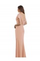 Cheap Cap Sleeves Long Chiffon Prom Dress with Low V-Back UK