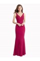 Cheap V-Neck Mermaid Chiffon Prom Dress with V-Back and Belt UK