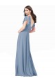 Cheap Chiffon Prom Dress with Flutter Sleeves and Front Slit UK