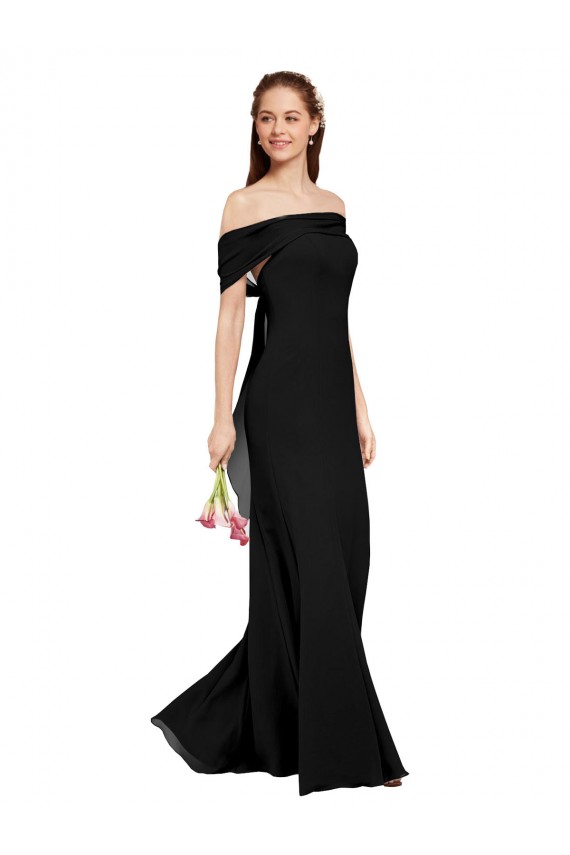 Cheap Fit and Flare Long Chiffon Prom Dress with Sash and Open Back UK