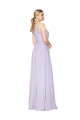 Cheap High Neck Halter Shirred Chiffon Prom Dress UK