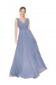 Cheap Floor Length High Neck V-Back Chiffon Prom Dress UK