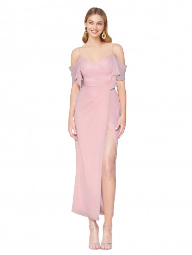 Cheap Mermaid Cold Shoulder Short Knee Length Chiffon Prom Dress UK