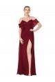 Cheap Cold Shoulder Long Mermaid Chiffon Prom Dress with Straps UK