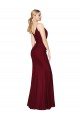 Cheap Floor Length High Neck Chiffon Prom Dress with Side Slit UK
