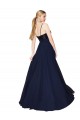 Cheap Sweetheart High Neck Sequin Top Long Chiffon Prom Dress UK