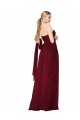 Cheap Draped Strapless Long A-Line Chiffon Prom Dress UK