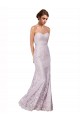 Cheap Floor Length Fitted Sweetheart Lace Prom Dress UK