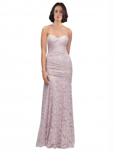 Cheap Floor Length Long Mermaid Lace Prom Dress with Low Back UK