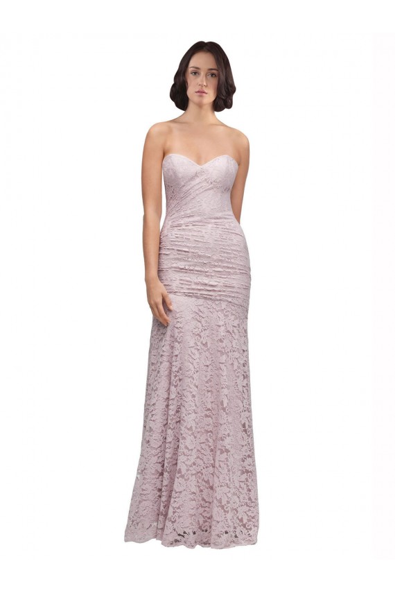 Cheap Floor Length Long Mermaid Lace Prom Dress with Low Back UK