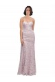 Cheap Floor Length Long Mermaid Lace Prom Dress with Low Back UK