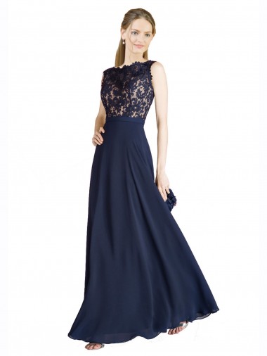 Cheap Bateaux Neckline A-Line Lace Prom Dress with Top Nude Layer UK