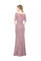 Cheap Short Sleeves Crop Top Mermaid Lace Prom Dress UK