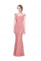Cheap Sweetheart Mermaid Long Lace Prom Dress with Wide Straps UK