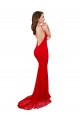 Cheap High Neck Long Lace Prom Dress with Open Back Straps UK