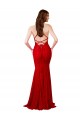 Cheap Low Back V-Neckline Floor Length Lace Prom Dress UK