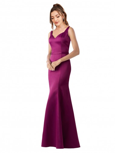 Cheap Fitted Sexy Open Back Satin Prom Dress with Floral Details UK