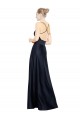 Cheap Sexy Satin Prom Dress with Deep V-Neckline and Strappy Back UK
