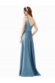 Cheap Classic Satin V-Neck A-Line Prom Dress with Pockets UK