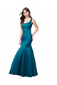 Cheap Long Sleek Satin Prom Dress with U-Back UK