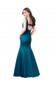 Cheap Long Sleek Satin Prom Dress with U-Back UK