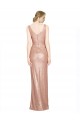 Cheap Draped V-Neck Striking Sheath Floor Length Sequin Prom Dress UK
