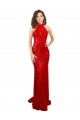 Cheap Halter High Neck Mermaid Open Back Sequin Prom Dress UK