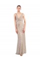 Cheap Faux Surplice V-Neck Slim Sparkling Sequin Prom Dress UK