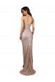 Cheap High Slit Scoop Neck Long Sequin Prom Dress UK