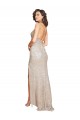 Cheap Ruched Back Mermaid Sparkling Sequin Prom Dress with Beaded Spaghetti Straps UK
