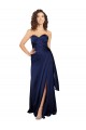 Cheap Floor Length Wrap Skirt Silky Satin Prom Dress UK