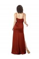 Cheap Floor-Length Silky Satin Prom Dress with Skirt Slit UK
