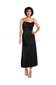 Cheap Cowl Neck Tea-Length Short Silky Satin Cocktail Prom Dress / Homecoming Dress with Skirt Slit UK