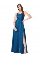 Cheap Cowl Neck Salky Satin Prom Dress UK