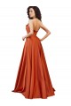 Cheap Strapless Sweep Train Silky Satin Prom Dress with Pleats UK