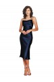 Cheap Short Sleeveless Spaghetti Straps Cowl Neckline Silky Satin Cocktail Prom Dress / Homecoming Dress UK