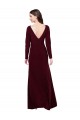 Cheap Long Sleeves Spandex Prom Dress with Front Slit UK