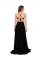 Cheap High Slit Open Back Long Spandex Prom Dress with Lined Crossover Bust UK