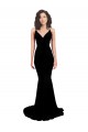 Cheap Fishtail Shaped V-Neck Open Back Spandex Prom Dress UK