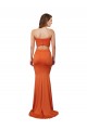 Cheap Strapless Bandeau Bodice Long Spandex Prom Dress UK