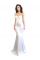 Cheap Sweetheart Strapless High Neck Long Crepe Prom Dress UK