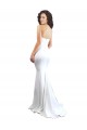 Cheap Sweetheart Strapless High Neck Long Crepe Prom Dress UK