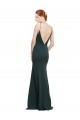 Cheap Deep V-Neck and Back Long Crepe Prom Dress UK
