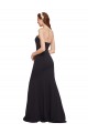 Cheap Strapless Bodycon Long Crepe Prom Dress with High Slit UK