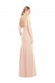 Cheap V-Spaghetti Strap Open Back Bateau Neck Trumpet Prom Dress UK