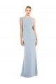 Cheap Draped Backless Crepe Prom Dress with Pockets UK