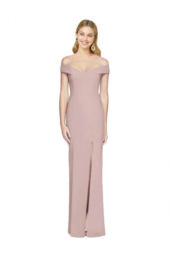 Cheap Off the Shoulder Criss Cross Back Trumpet Prom Dress UK