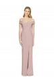 Cheap Off the Shoulder Criss Cross Back Trumpet Prom Dress UK